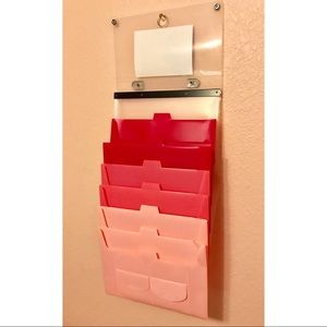 Pink Cascading Letter File Tote